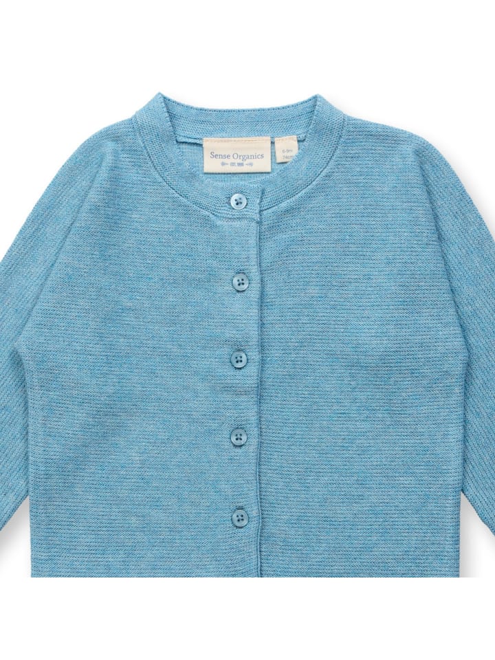 Sense Organics Sense Organics Mako Knitted Baby Cardigan Light Aqua Blue 74 günstig kaufen