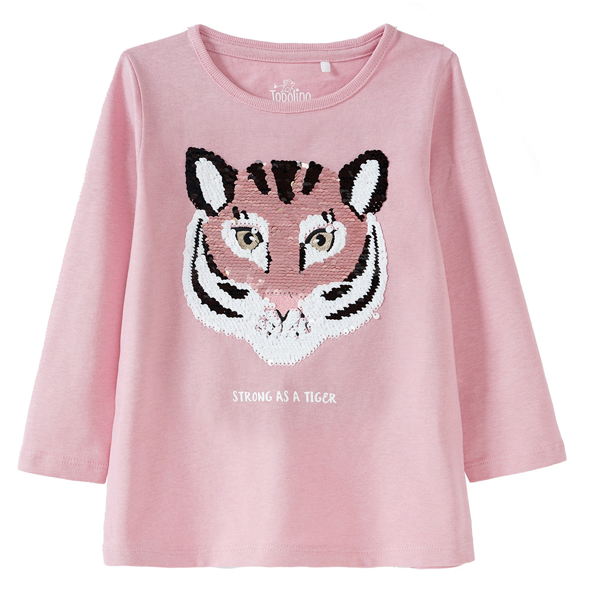 Mädchen Langarmshirt mit Wendepailletten