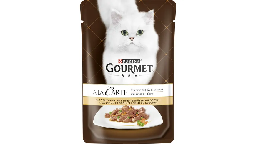 PURINA GOURMET A la Carte mit Truthahn an feiner Gemüsekomposition 85 g