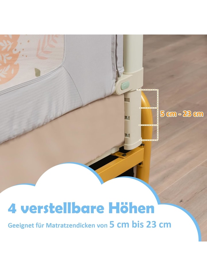 COSTWAY Bettgitter in Grau günstig kaufen onesize