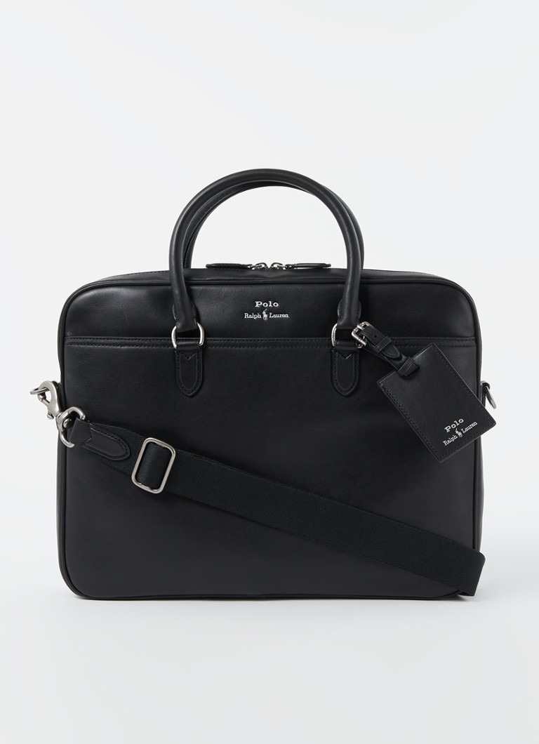 Ralph Lauren Leather Business Bag with 15-inch Laptop Compartment