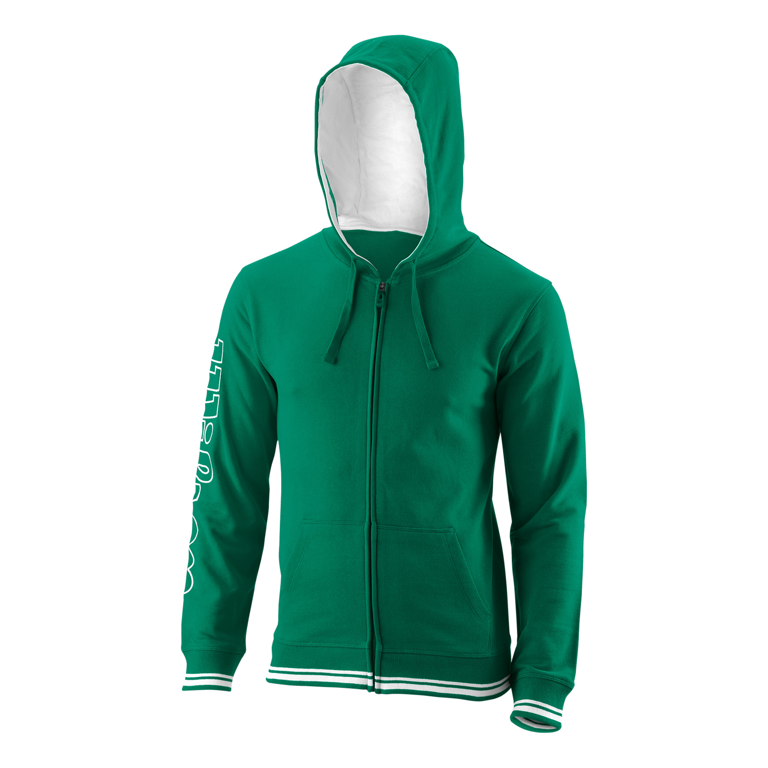 Sweatjacke Herren - Grün, Weiß