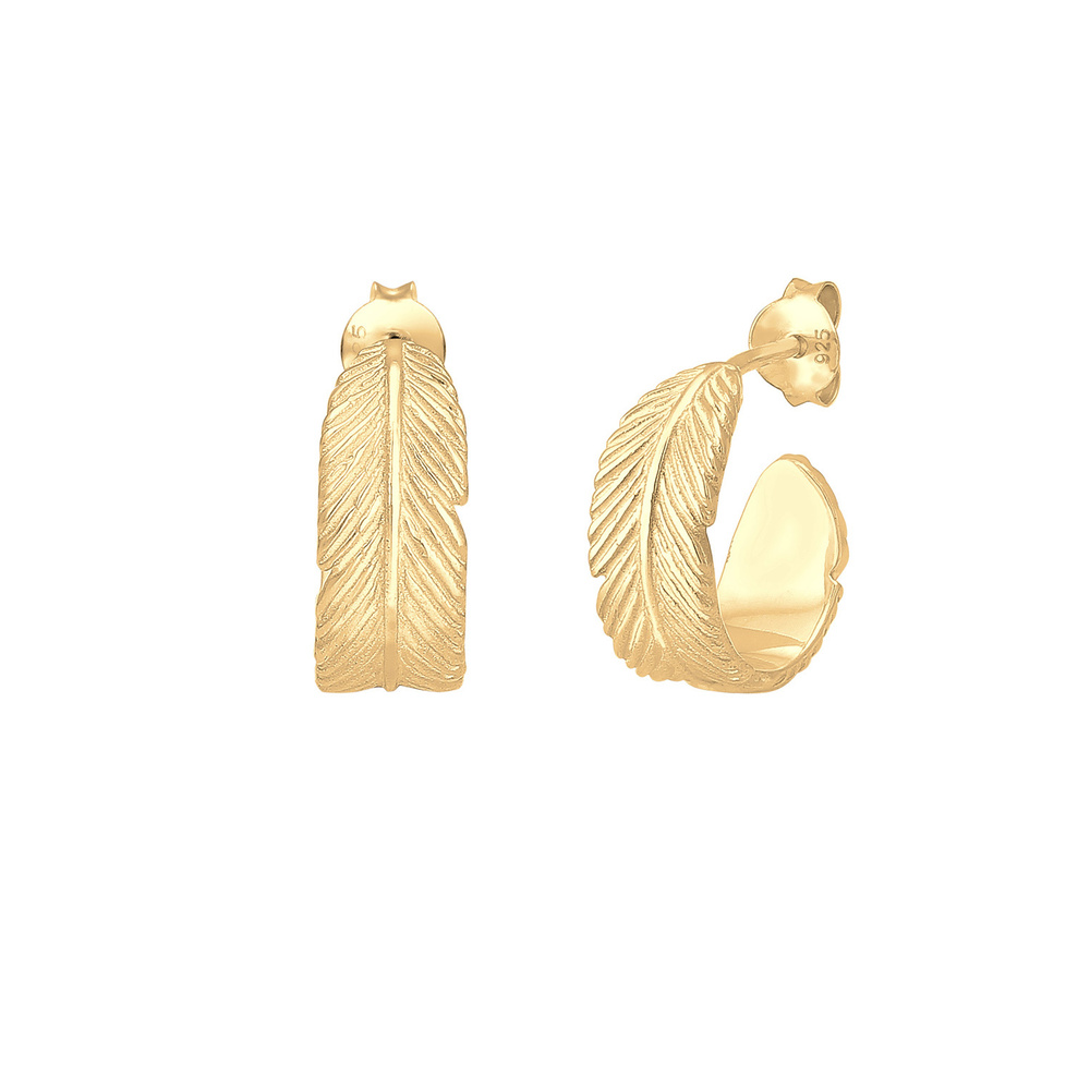 Elli Elli Boucles d'Oreilles Tendance festival de plumes pour femmes créoles en argent Boucles d'oreilles