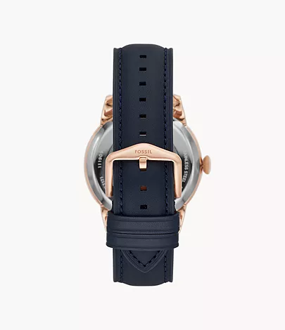 Fossil Herrenuhr Townsman Automatik Leder Marine