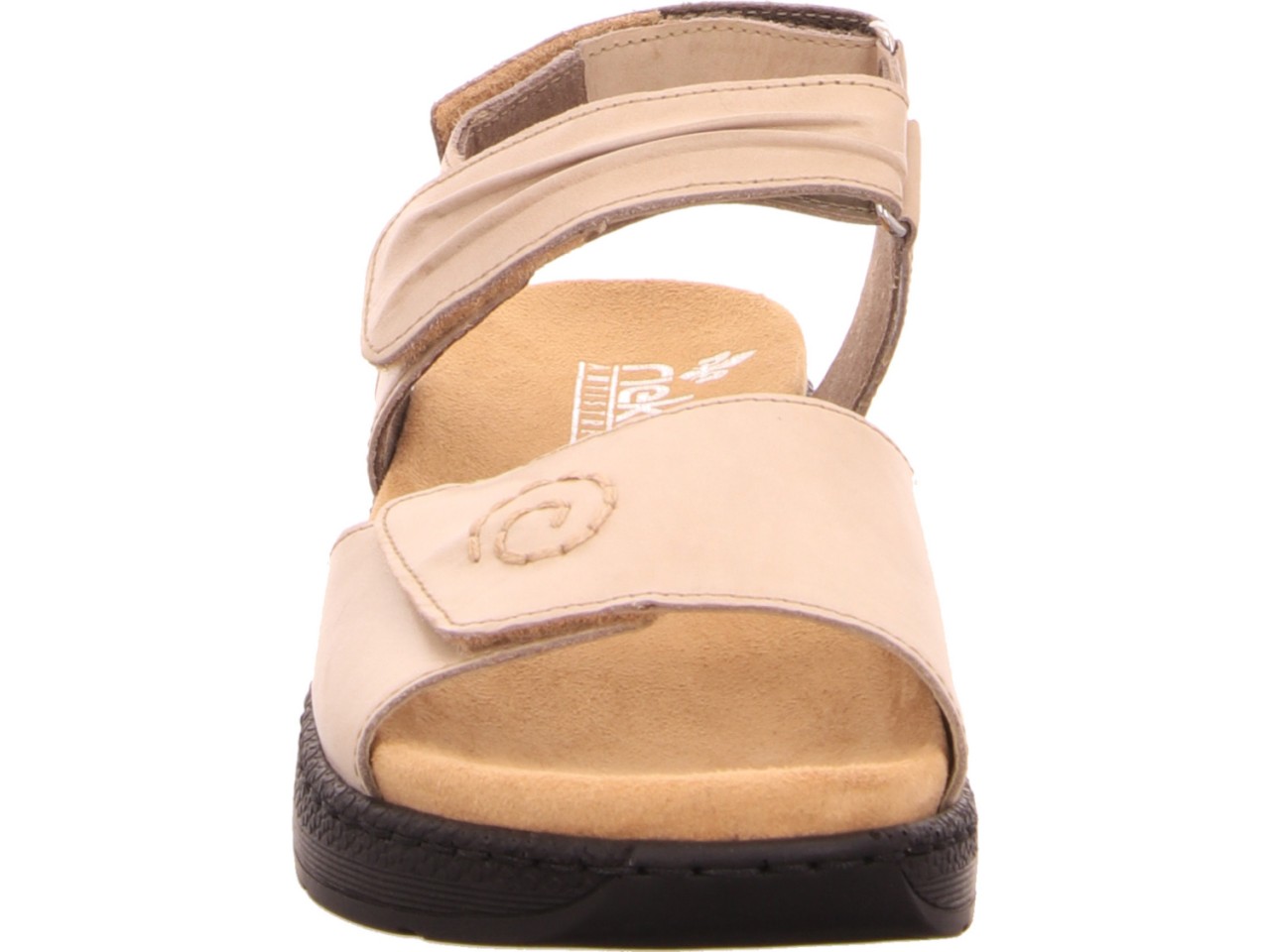 RIEKER Komfort Sandalen taupe FSK Damen Sandalen