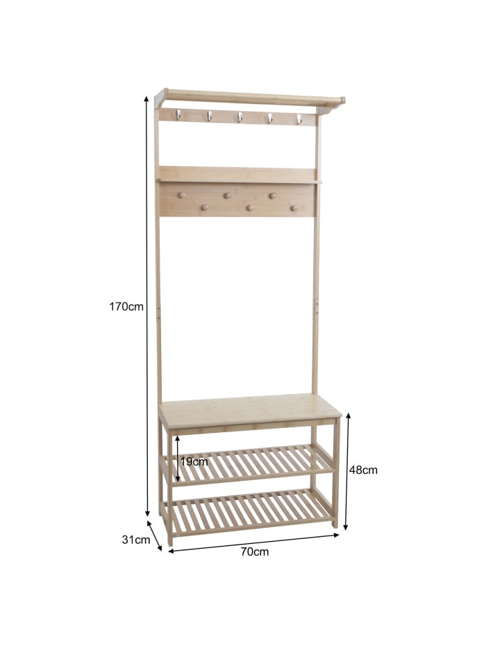 MCW Bambus Standgarderobe N82 günstig kaufen onesize