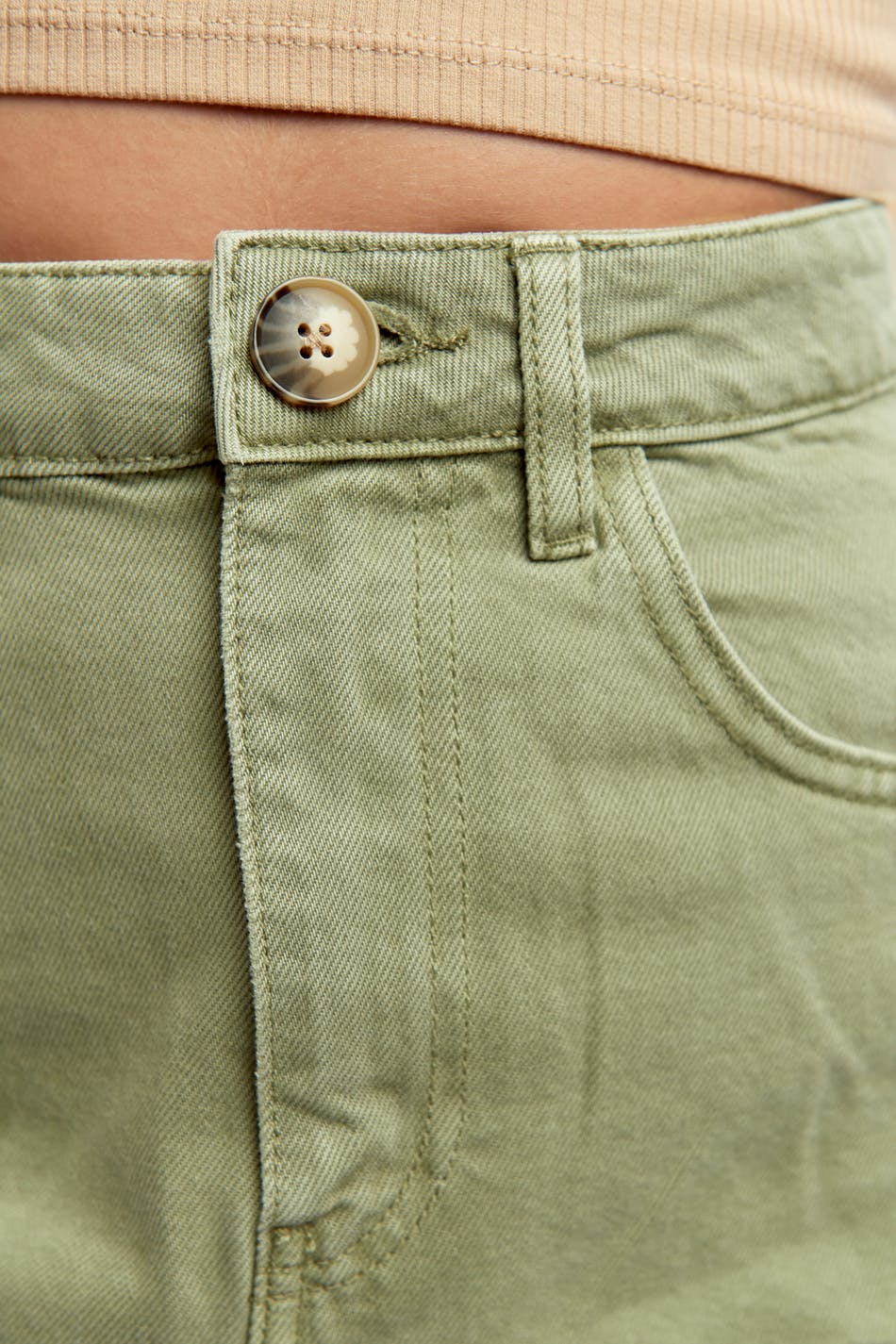 Cargo denim skirt