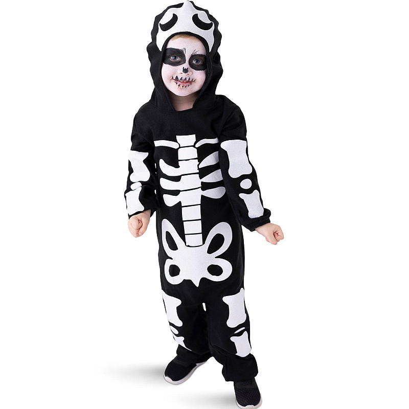 Time 2 Change Halloweendrakt 4-6 år skjelett
