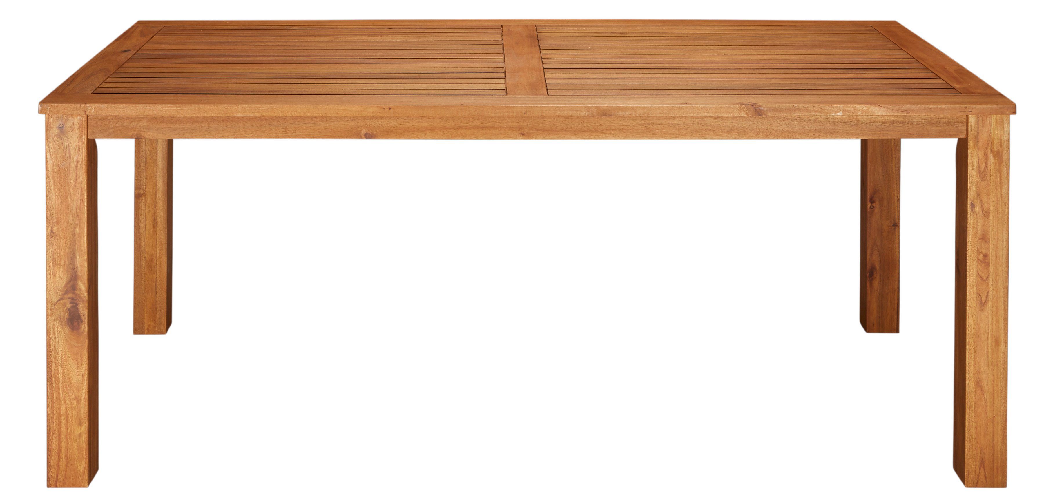 MERXX Garten-Essgruppe Toskana, (13-tlg), 6 Sessel, Tisch 185x90cm, Polyrattan/Akazie