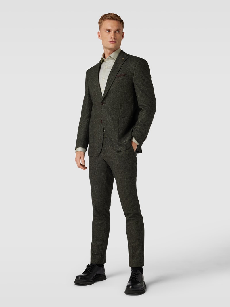 Modern Fit Business-Hemd mit Allover-Muster in lindgrün