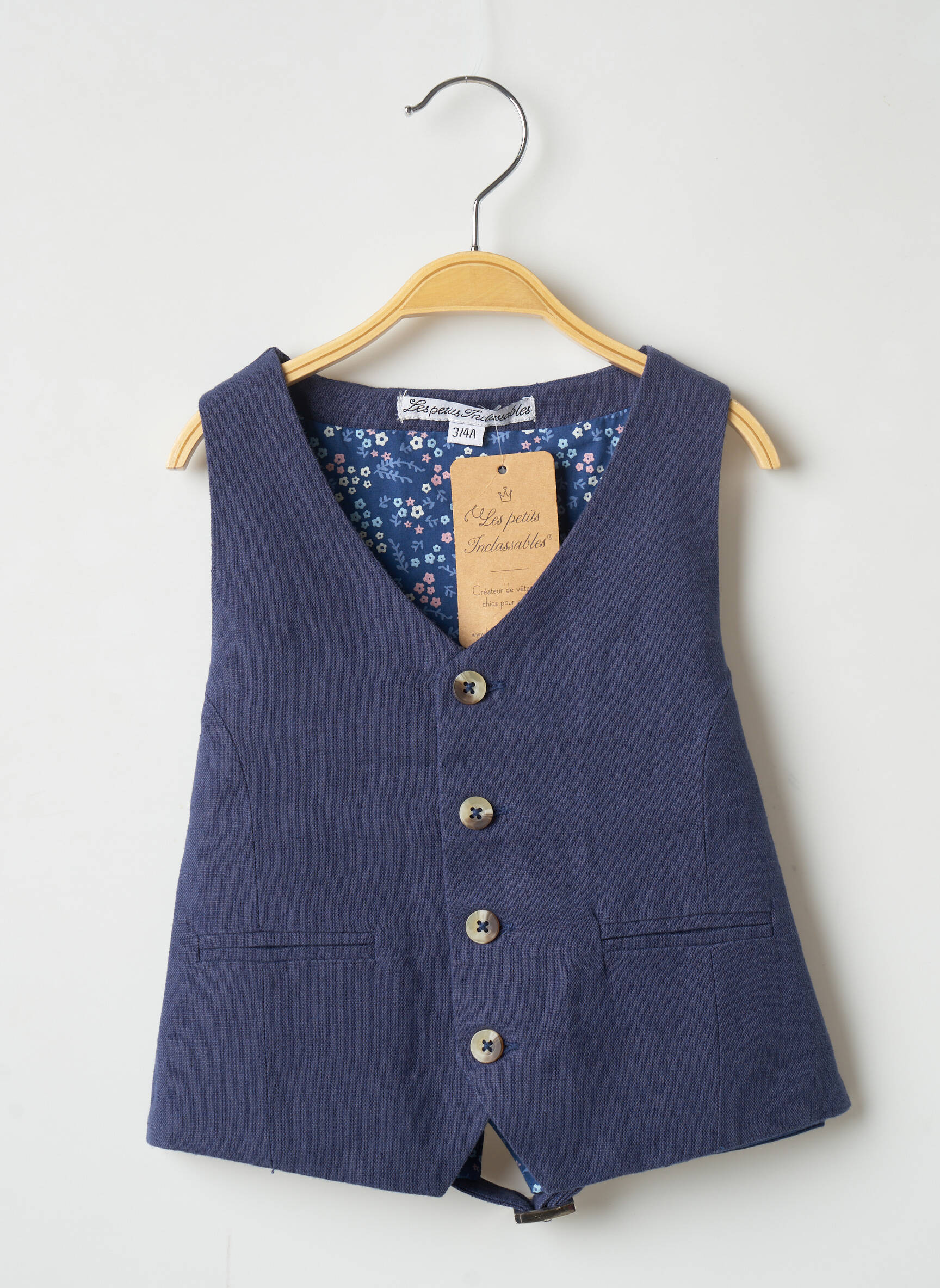 Les Petits Inclassables Gilet Enfant couleur bleu