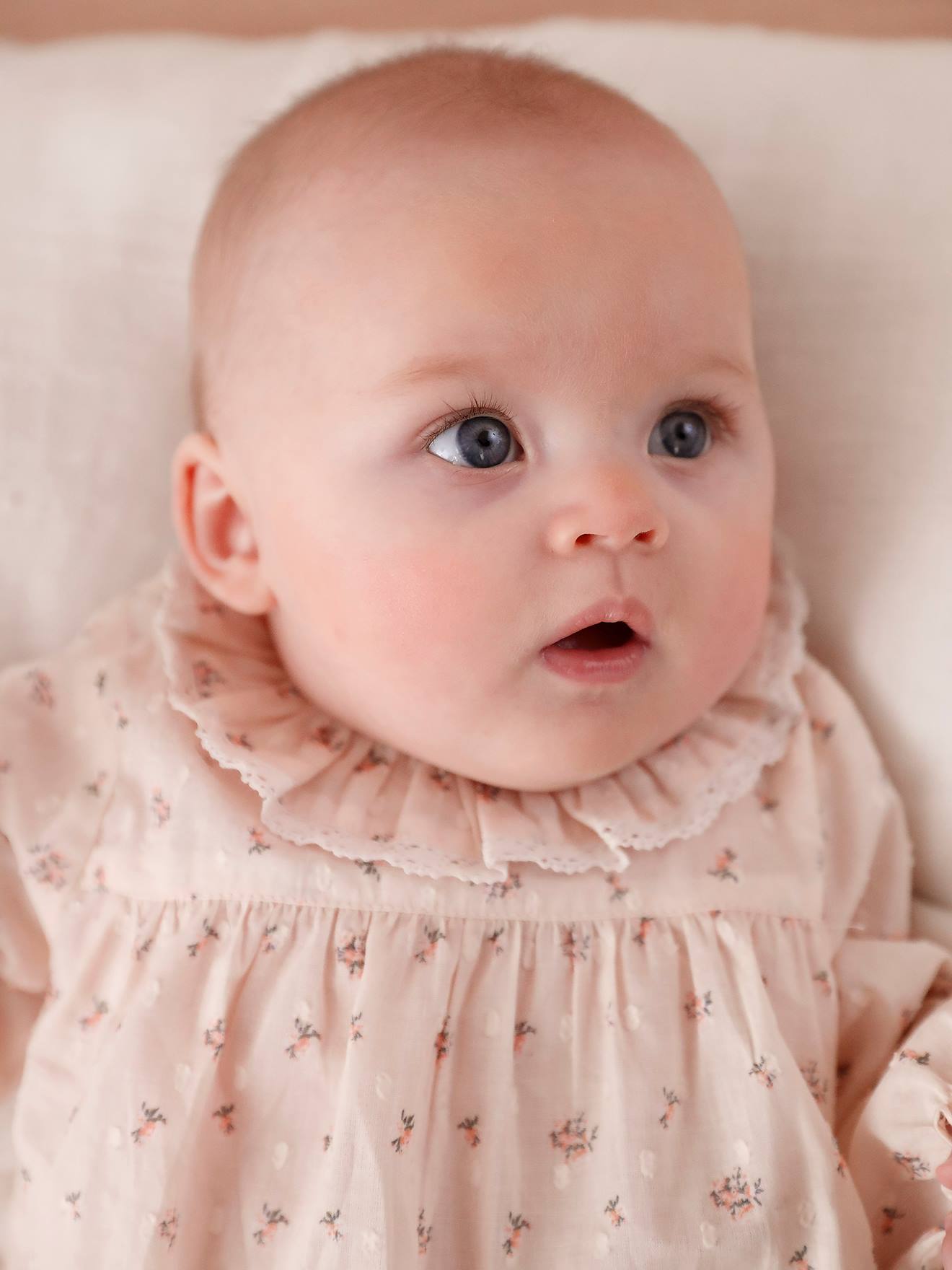 Vertbaudet Langärmeliger Mädchen Baby Overall - hellrosa
