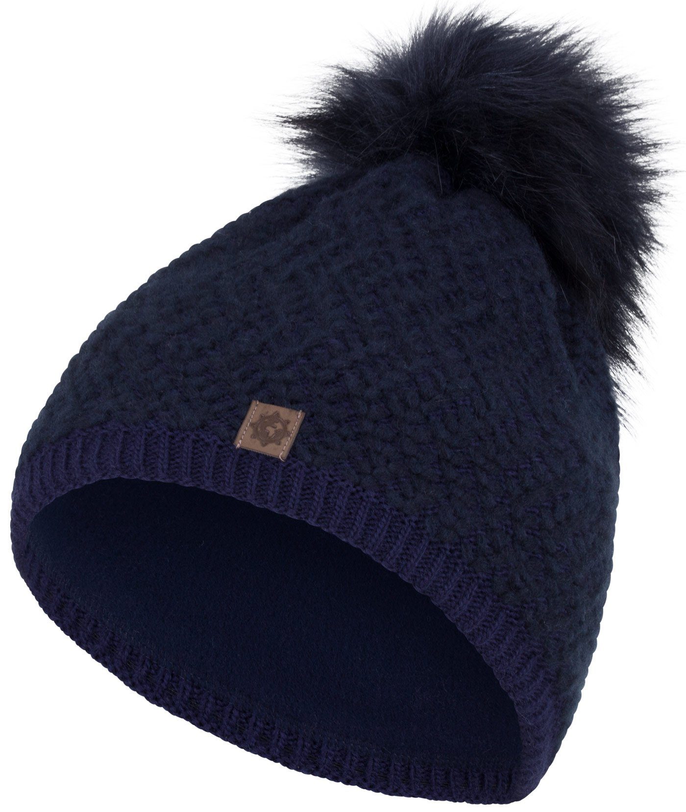 compagno Bommelmütze (1-St) Wintermütze Beanie Strickmütze Damen Herren Mütze Winter