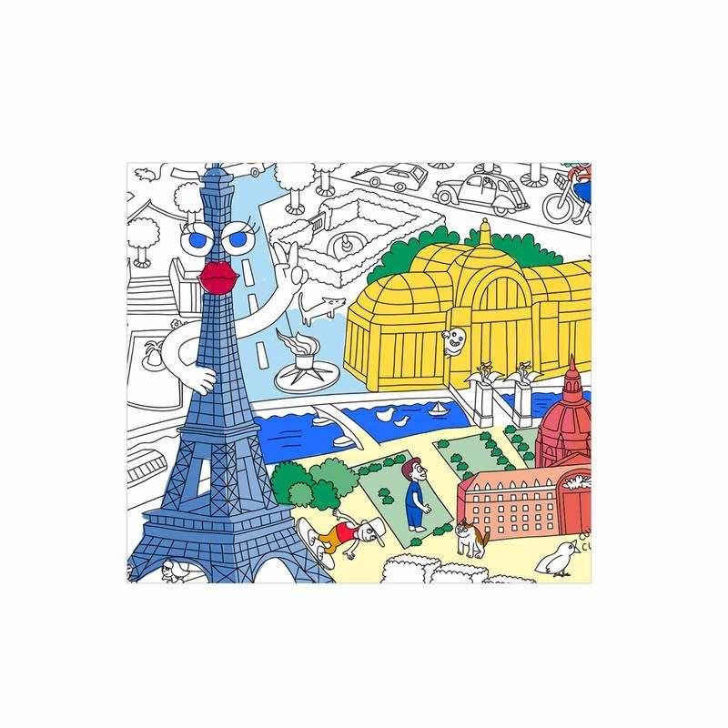 Livre Poster géant à colorier Paris - OMY
