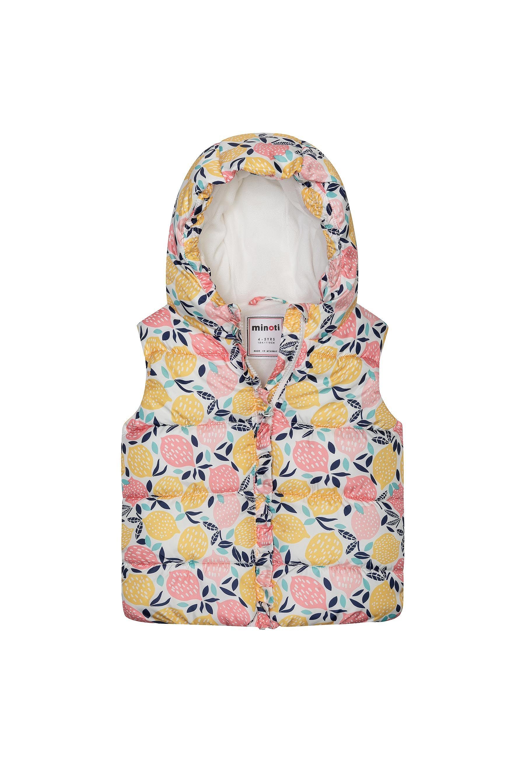 MINOTI Funktionsweste Weste mit Kapuze und Print (1y-8y)
