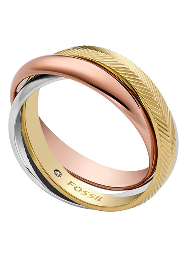 Inel placat cu aur Fossil Harlow JF04807998