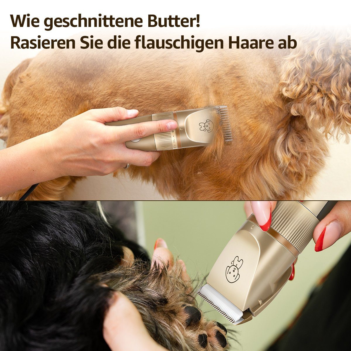 7Magic Hundeschermaschine, Pferdeschermaschine, Leiser Tierhaarschneider für Hund und Katze