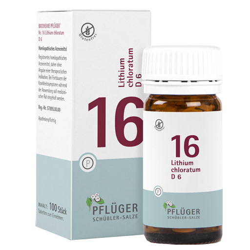 BIOCHEMIE Pflüger 16 Lithium chloratum D 6 Tabl.  100 St  Tabletten