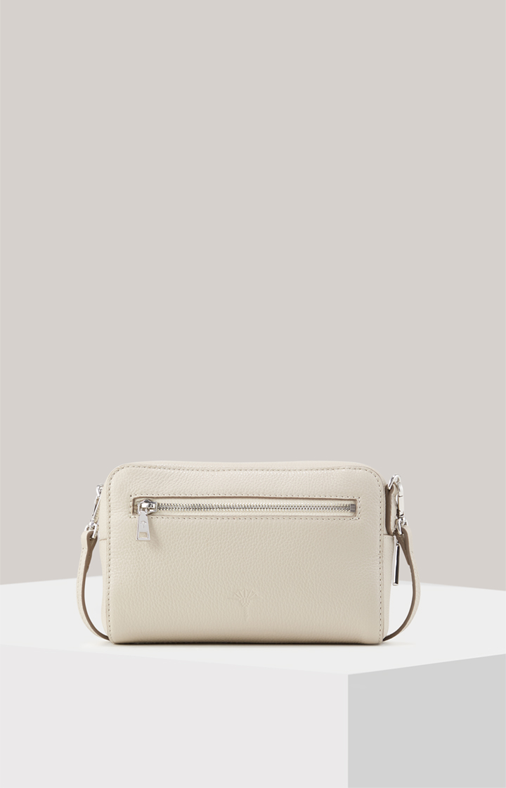 Leder-Schultertasche Estate Casta in Hellgrau