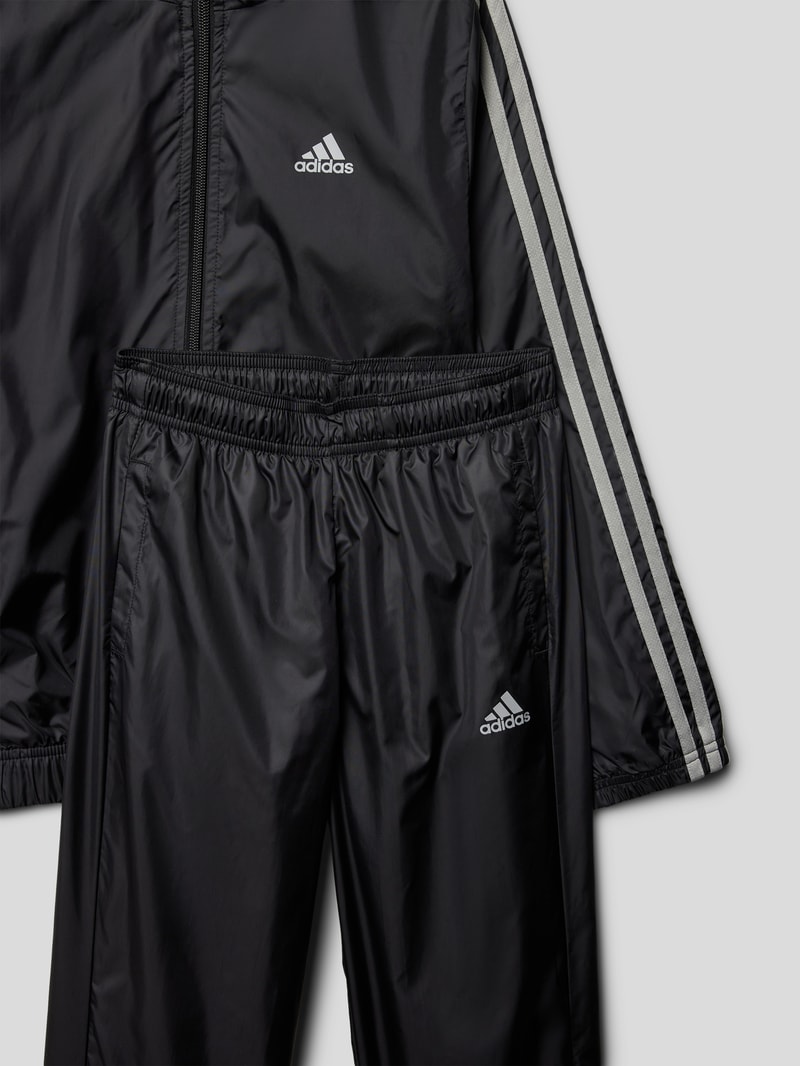 Sweatanzug mit Label-Stitching in schwarz