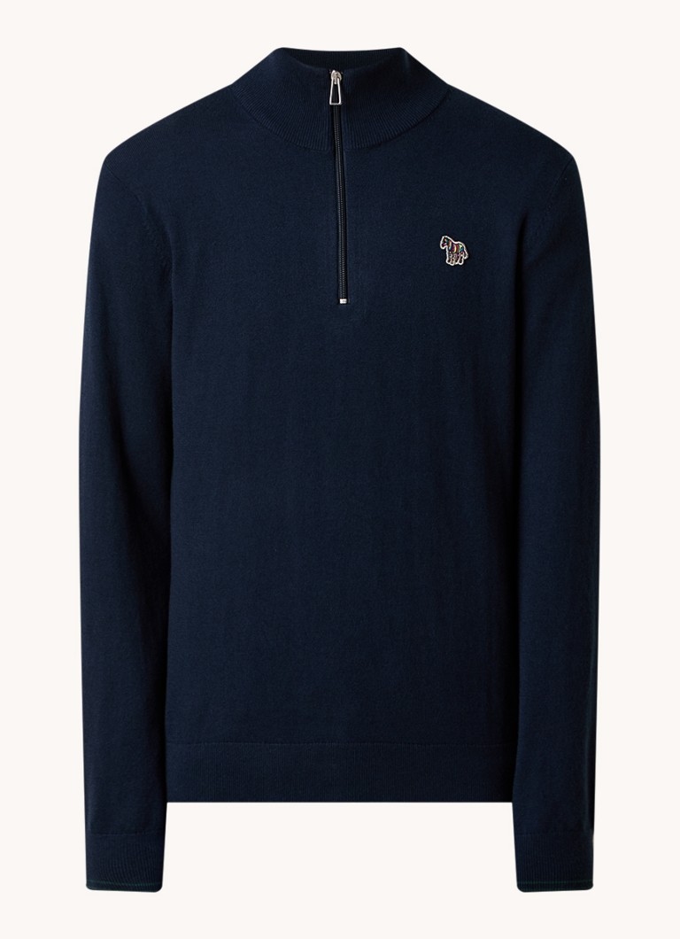 Pull PS Paul Smith en maille fine de laine mélangée avec demi-zip