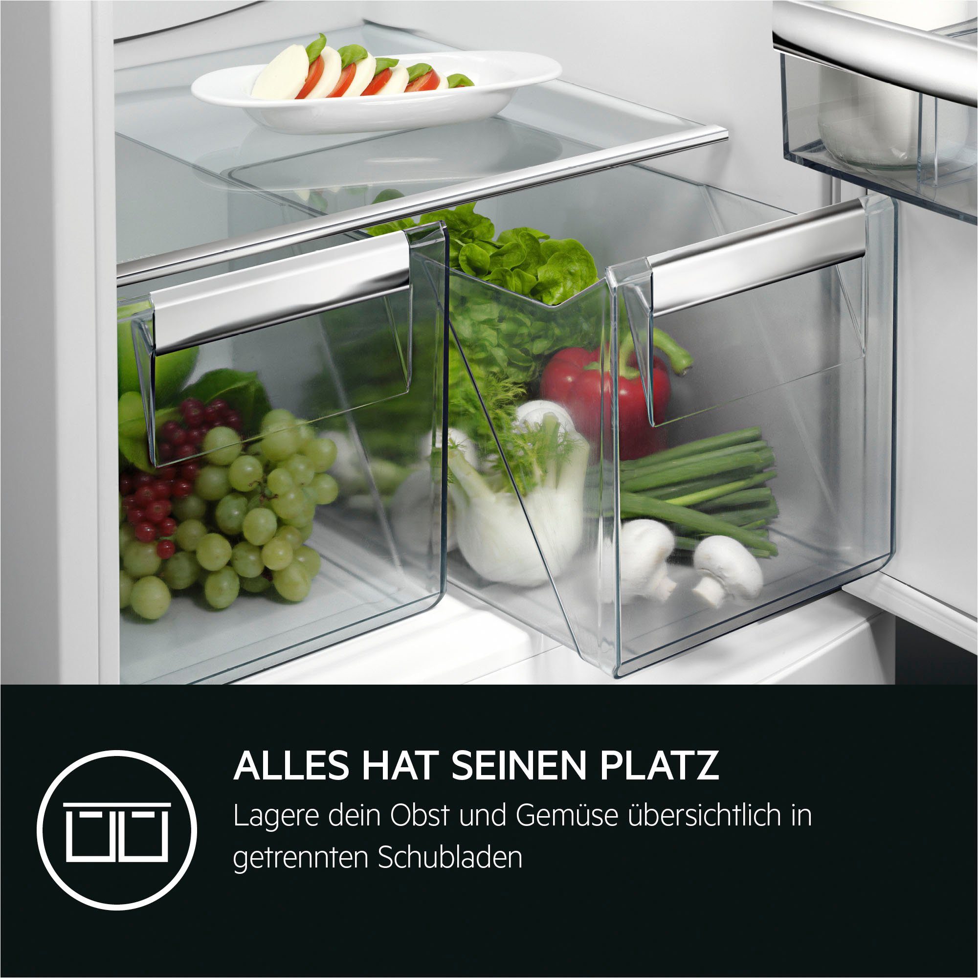 AEG Einbaukühlgefrierkombination Serie 5000 TSC5S181EF 925524006, 176,9 cm hoch, 55,6 cm breit