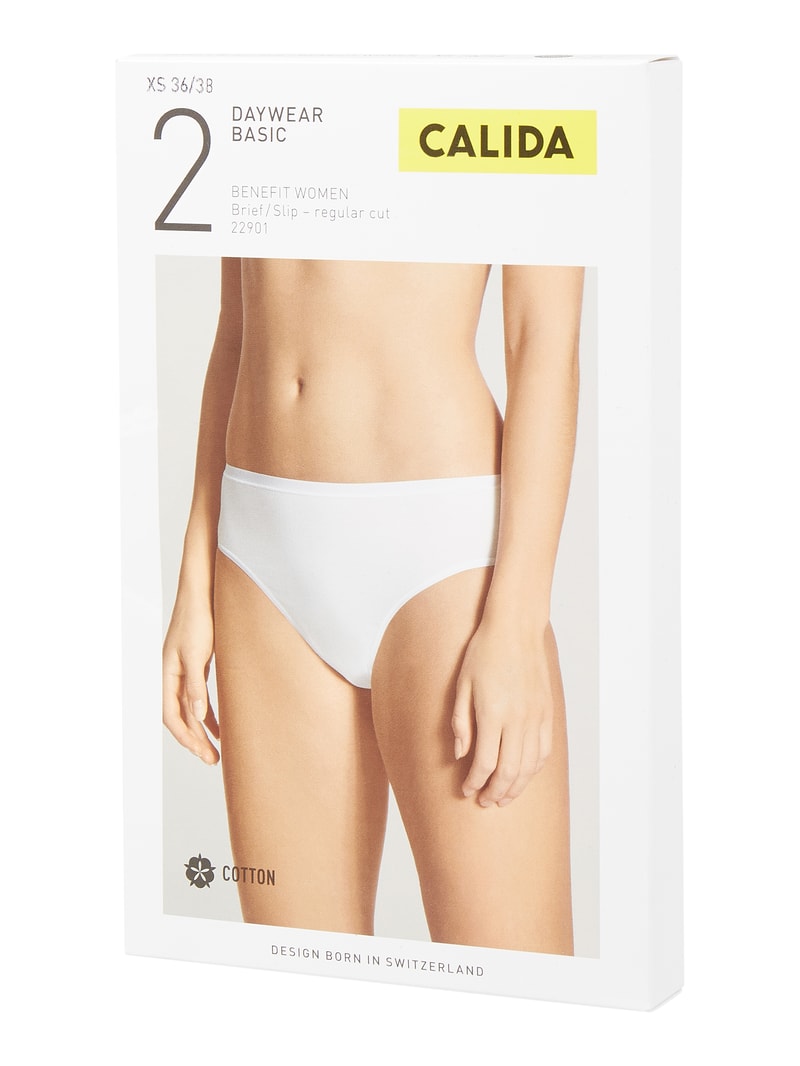 Slip aus Single Jersey im 2er-Pack Modell 'Benefit Women' in schwarz