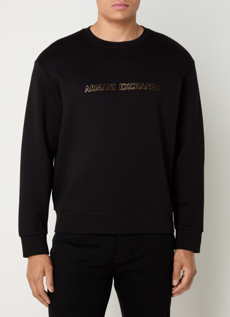 Armani Exchange Sweater with flock logo print