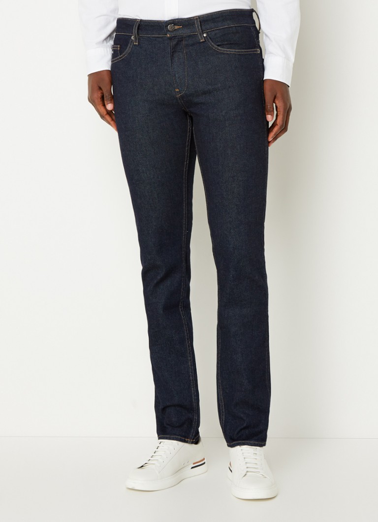 Jeansy Hugo Boss Delaware slim-fit, ciemne wyblaknięcie