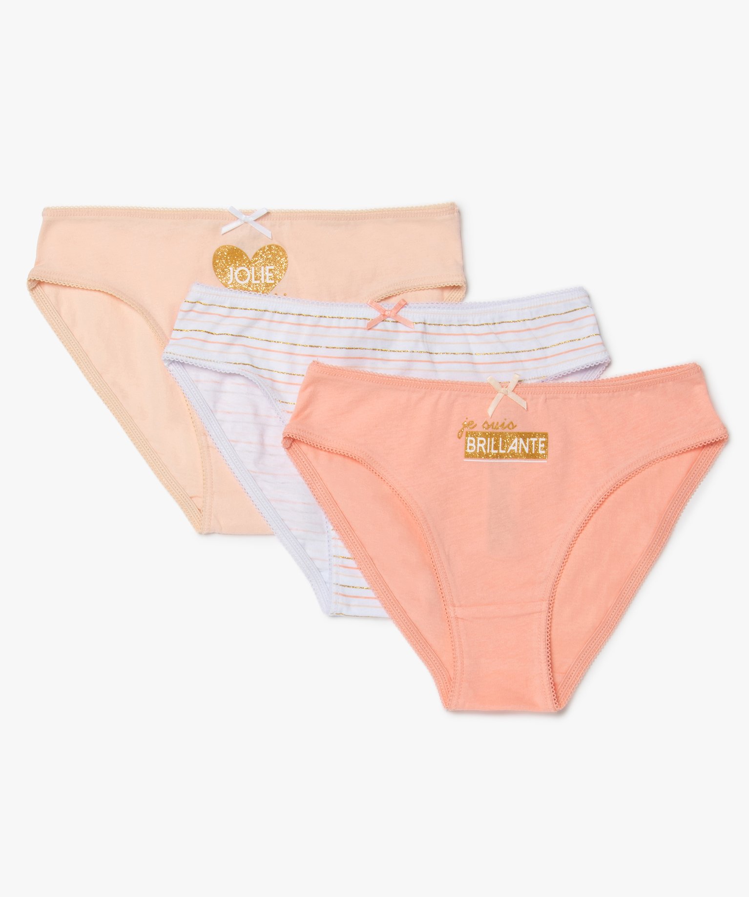 Culotte fille avec motifs pailletés 100% coton biologique (... multicolore | GEMO
