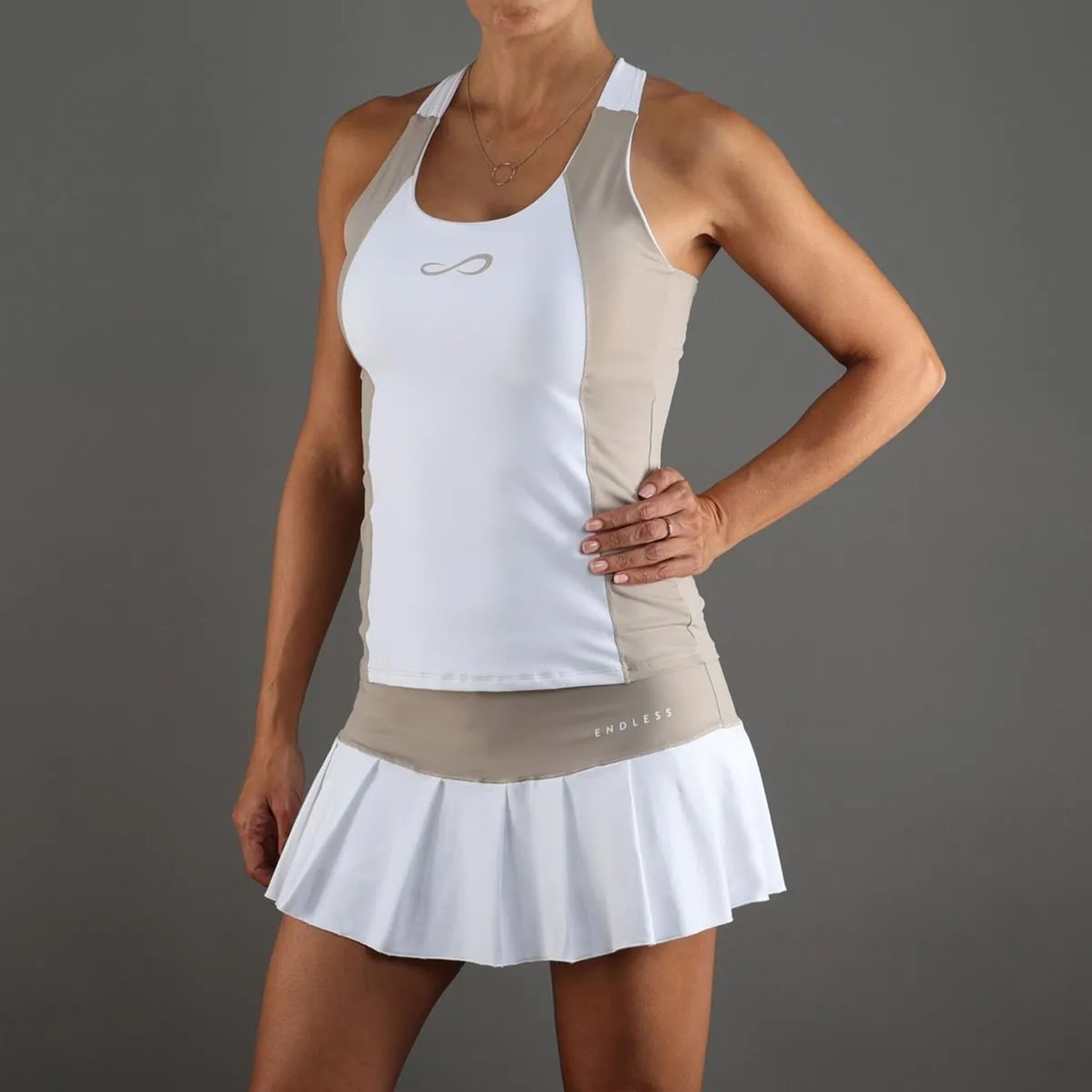 Code Tank-Top Damen - Creme