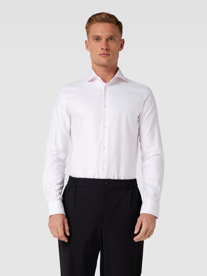 Slim Fit Business-Hemd mit Haifischkragen in rosé