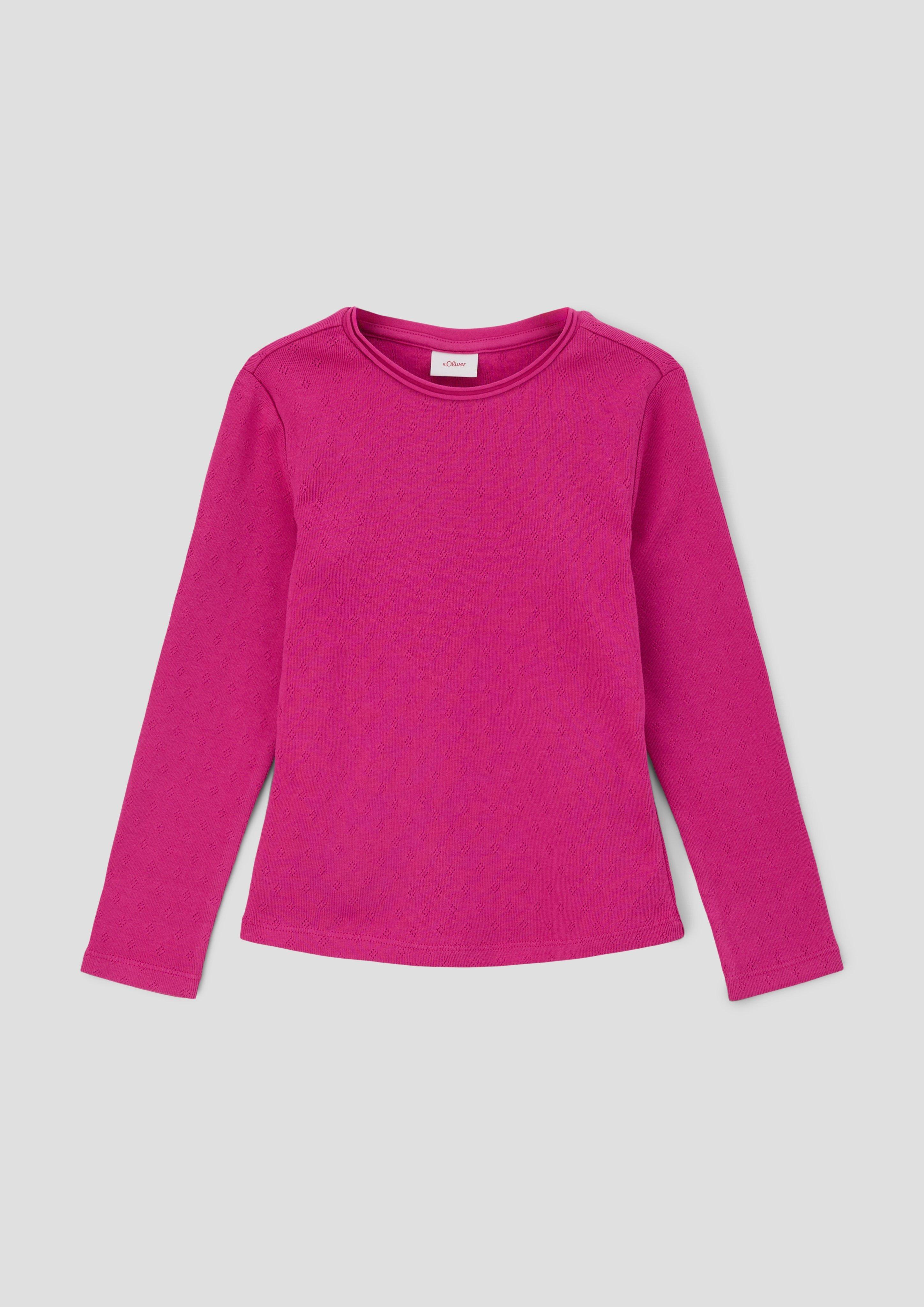 Langarmshirt mit Ajourmuster  2133756-4470