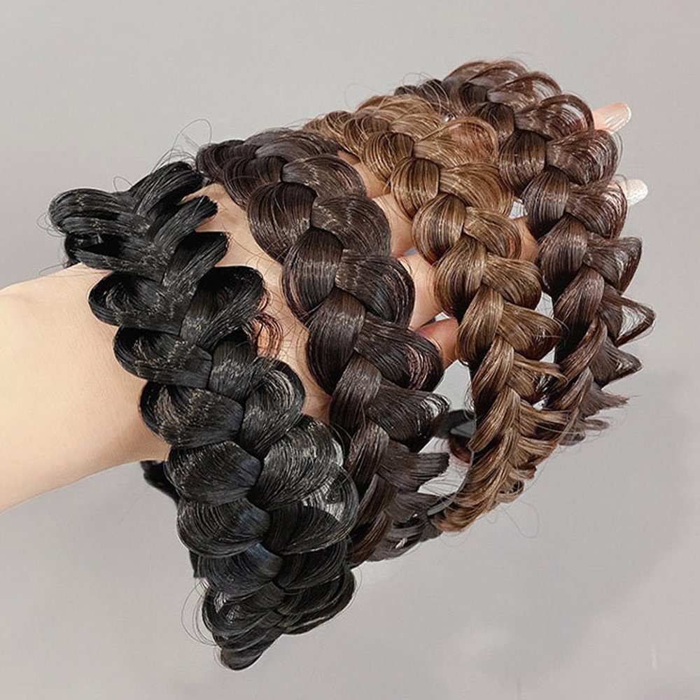 Opspring Haarband Haarreifen Zopf Geflochten Haarteil Haarband Kopfschmuck Haarschmuck