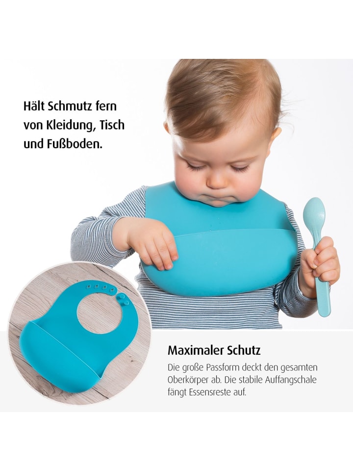 Reer Eat'n Tidy Silikon-Lätzchen in Blau ab 3 Monate günstig kaufen onesize