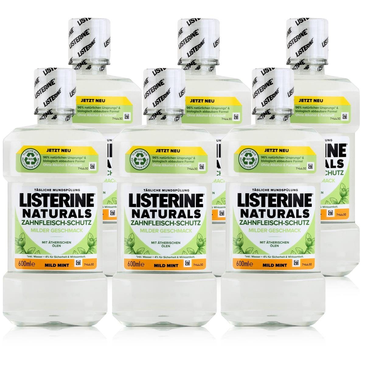 Listerine Mundspülung, Listerine Munspülung Naturals Zahnfleisch-Schutz 600ml - Mild Mint (6e