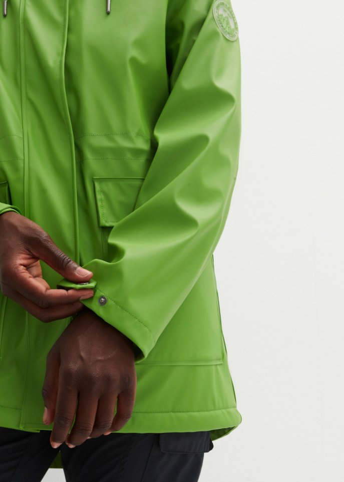 Regenjacke mit Teddyfutter aus wasserdichtem Material