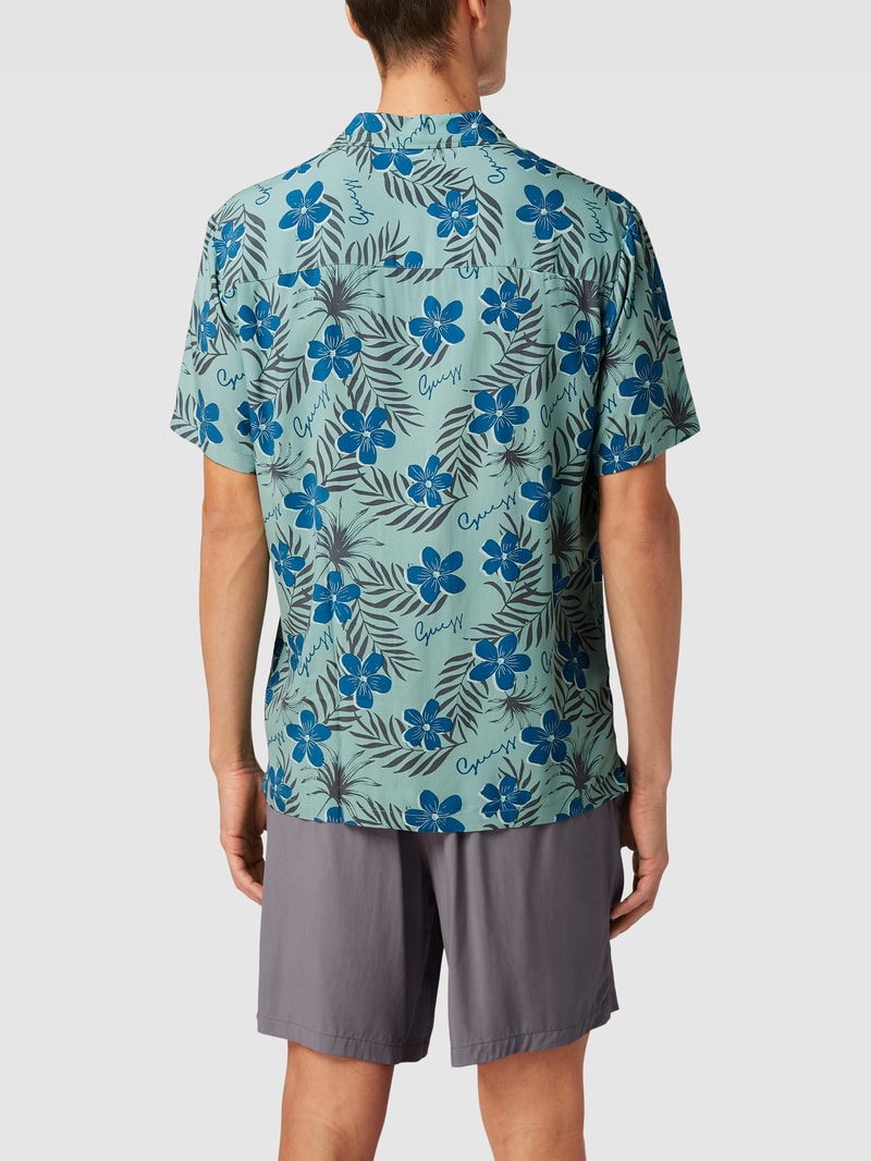 Pyjama mit Logo-Patch Modell 'SHORT PJ SET' in ozean blau