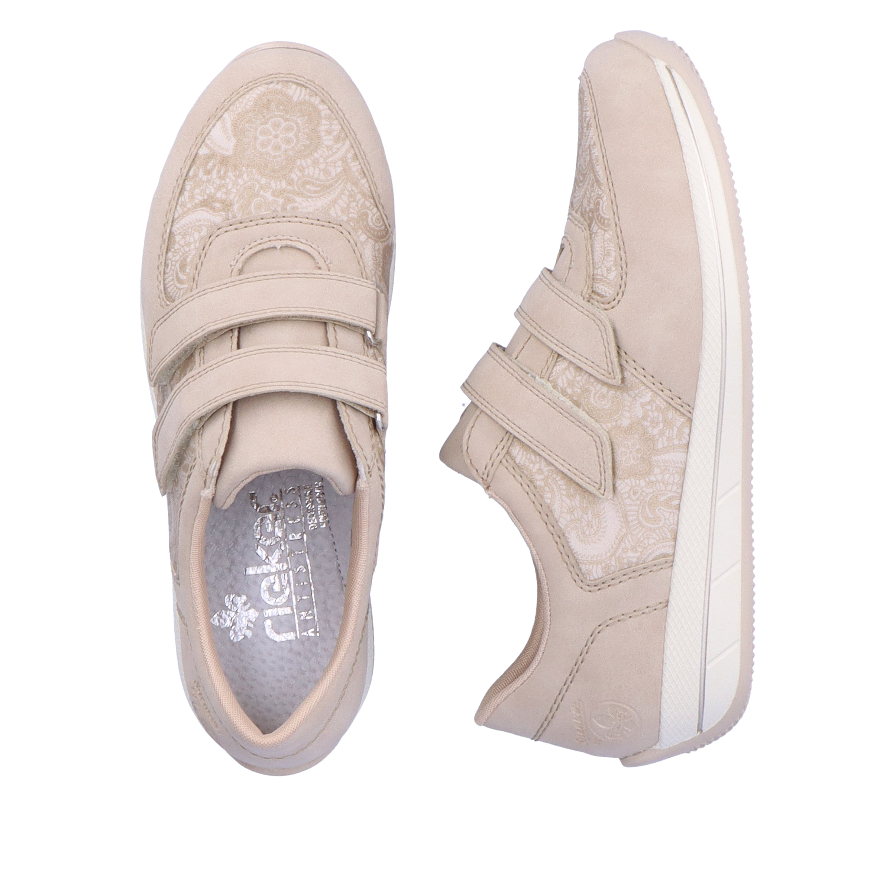 Rieker Damen Slipper cremebeige