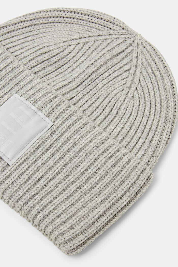 Rippstrick-Beanie aus Baumwolle