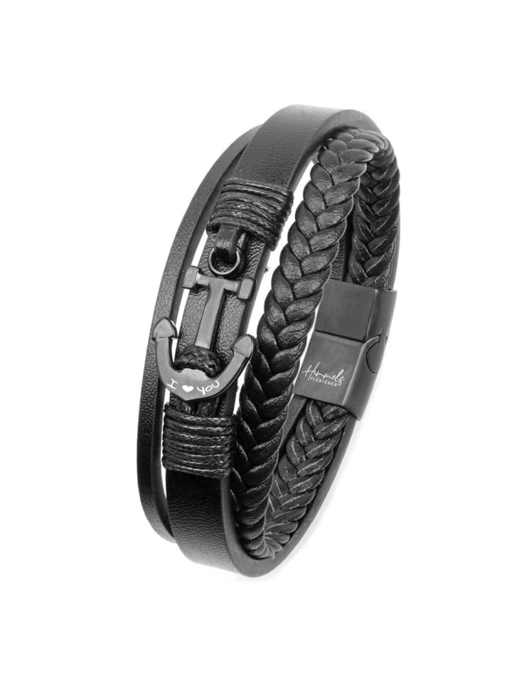 Himmelsflüsterer  Leder-Anker-Armband 