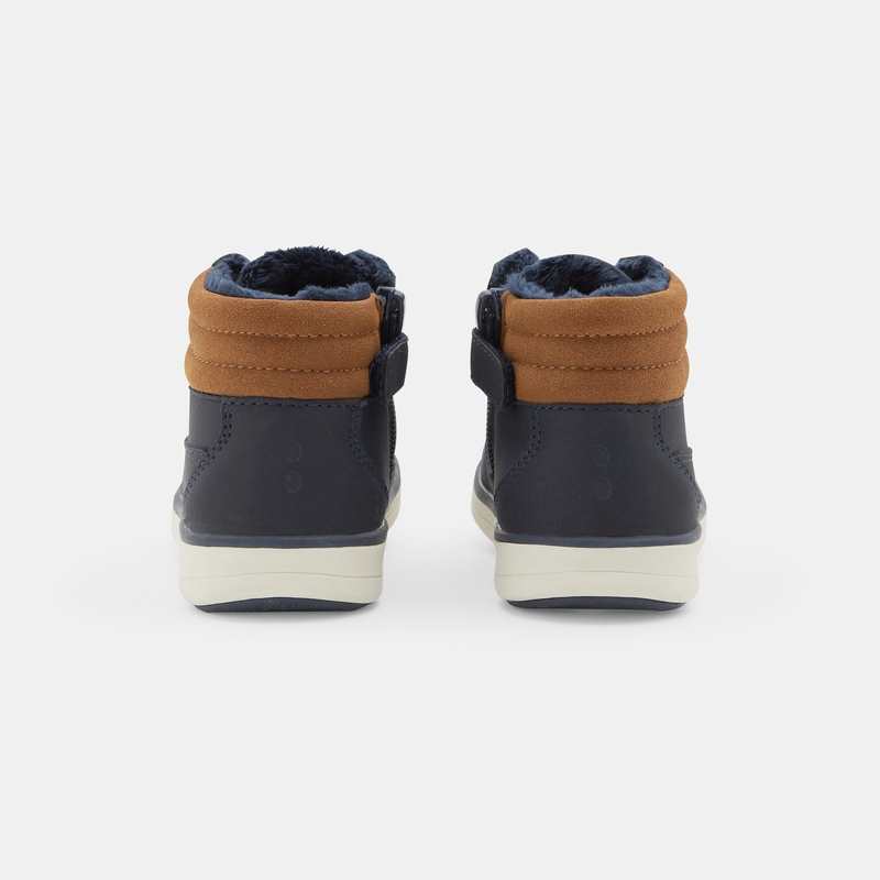 Baskets boots à lacets bleues bébé garçon