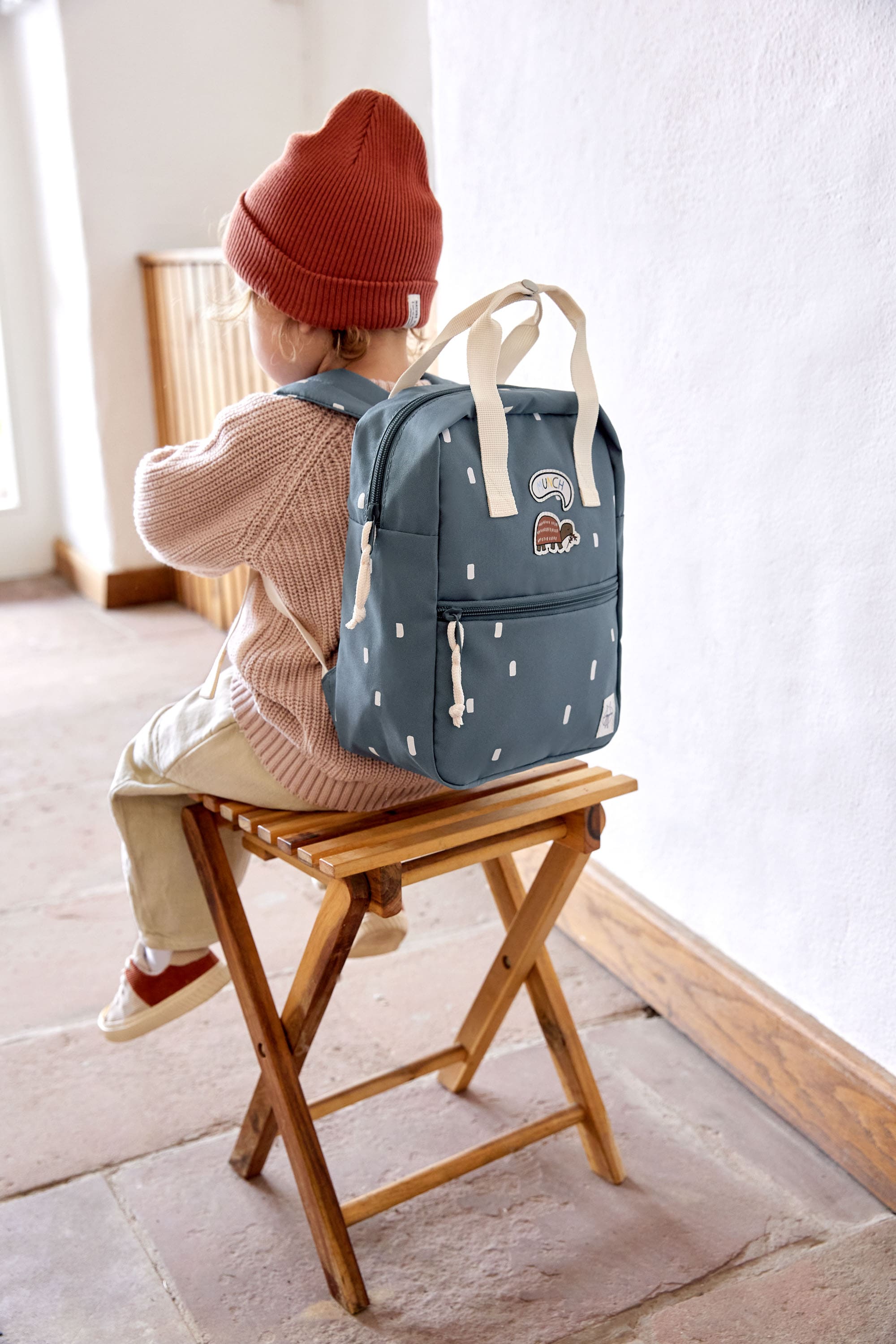 Kindergartenrucksack Square - Happy Prints, Dunkelblau