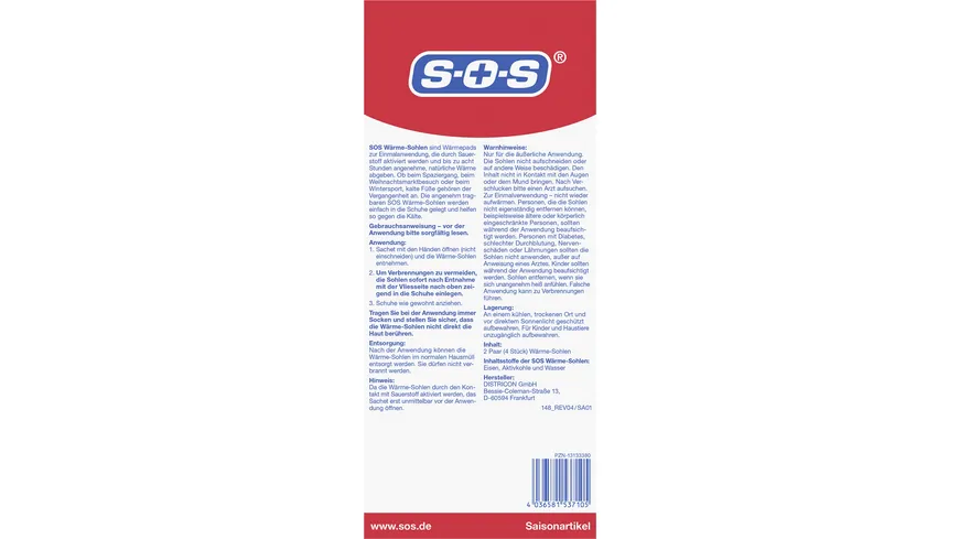 SOS Wärme Sohlen Gr. 36-40