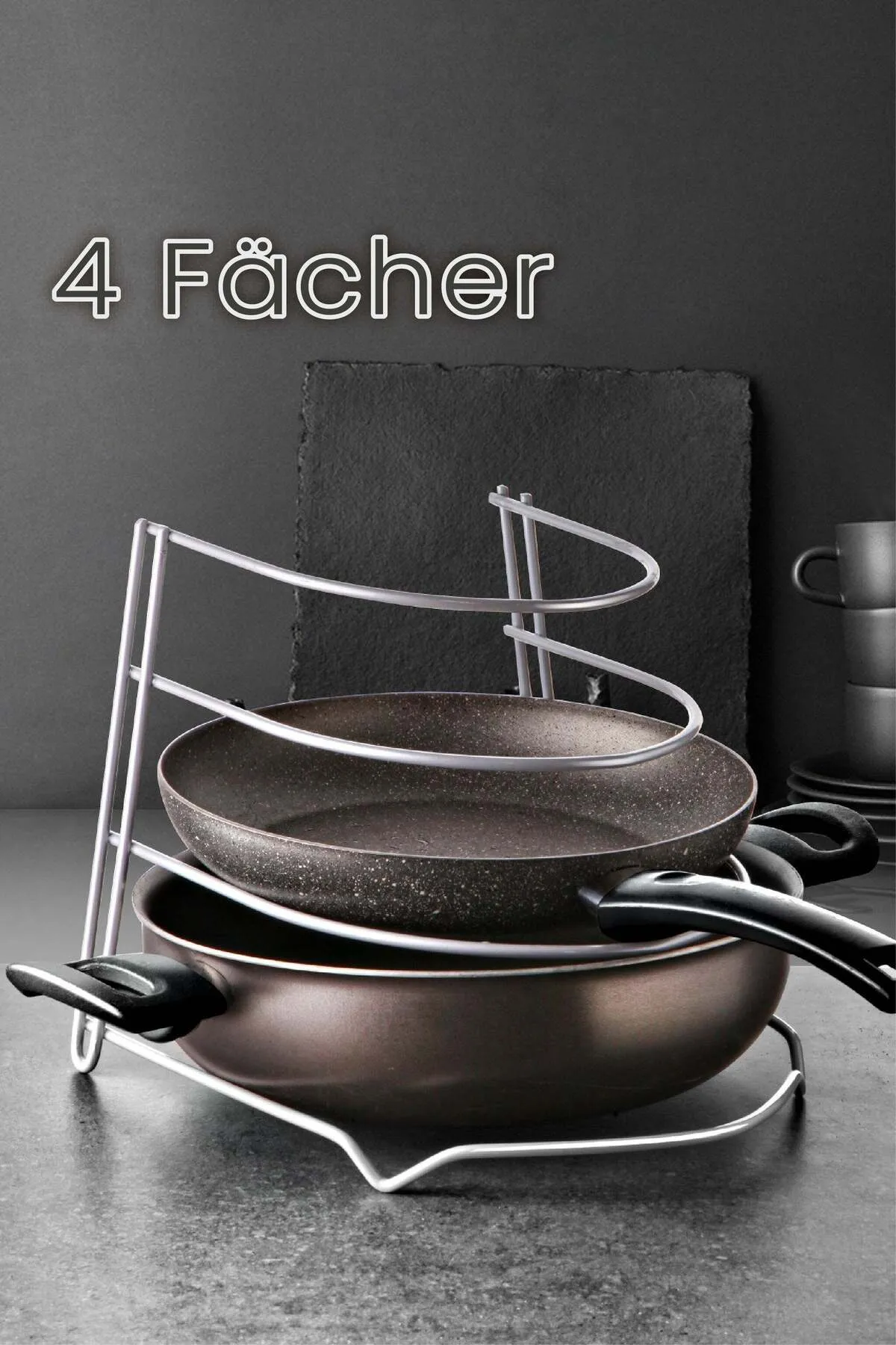 Viwares  Pfannen Organizer 4 Fächer