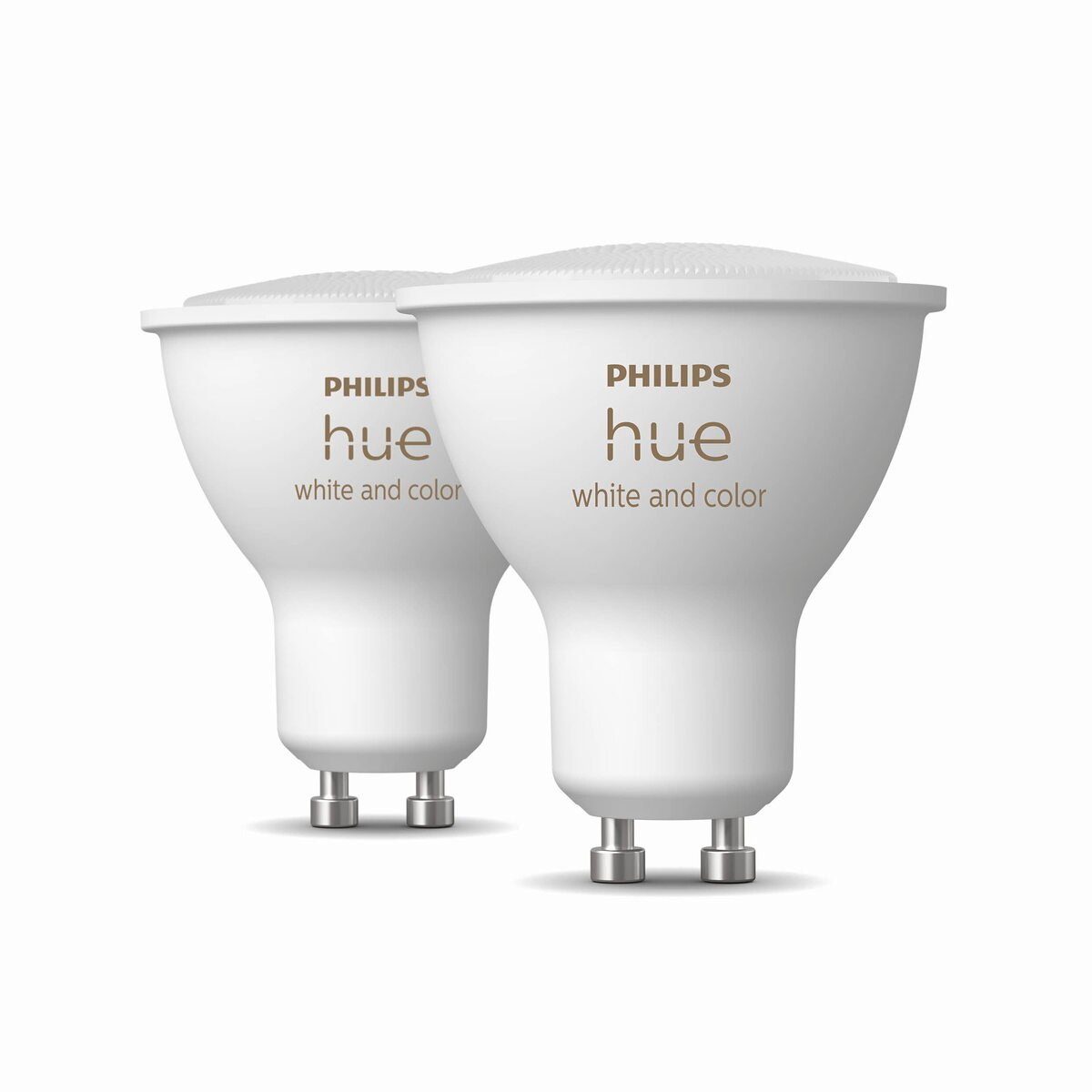 Philips Hue LED-Leuchtmittel Smarte Weiß & Farbig LED Leuchtmittel GU10, GU10, Farbwechsler, Warmweiß