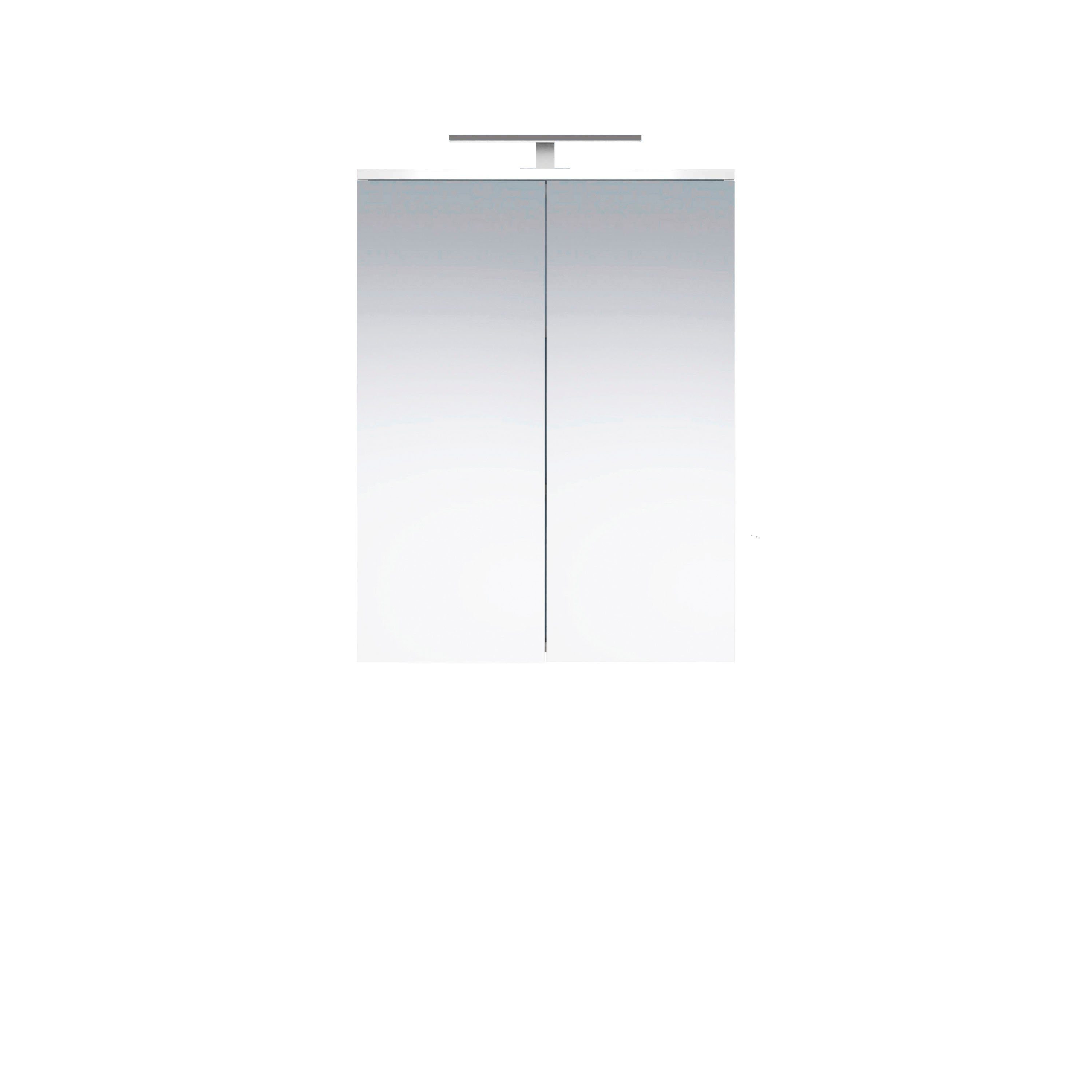 welltime Spiegelschrank Prag (1-St) Badmöbel mit zwei Spiegelglastüren, Breite 60cm