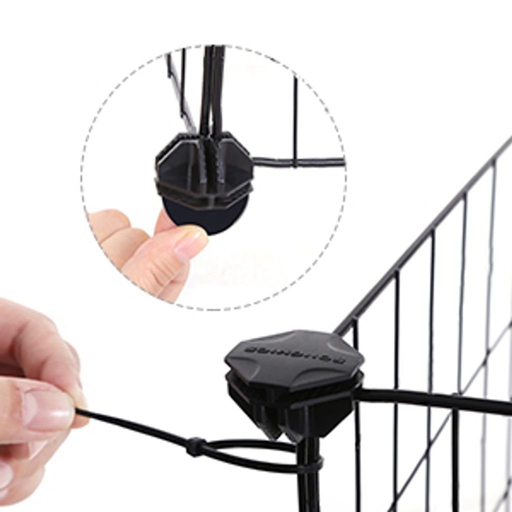 SONGMICS Kleintierkäfig, Kleintiergehege, Freilauf, Metallgitter, DIY