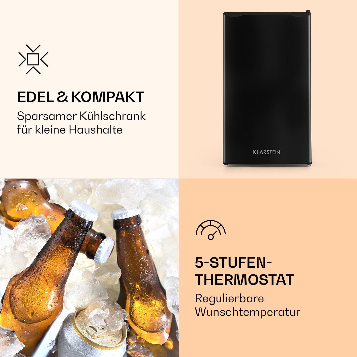 Klarstein Getränkekühlschrank CO2-AlleinversorgerB 10030523A, 83 cm hoch, 47 cm breit