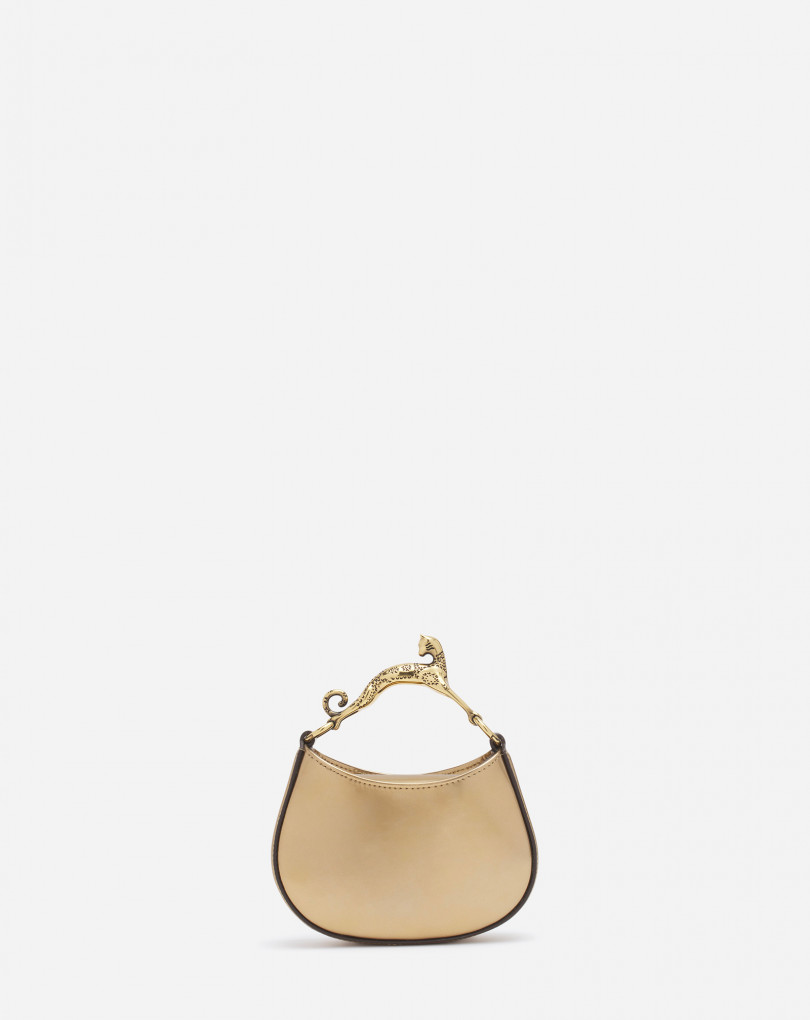 SAC HOBO CAT NANO EN CUIR MÉTALLISÉ